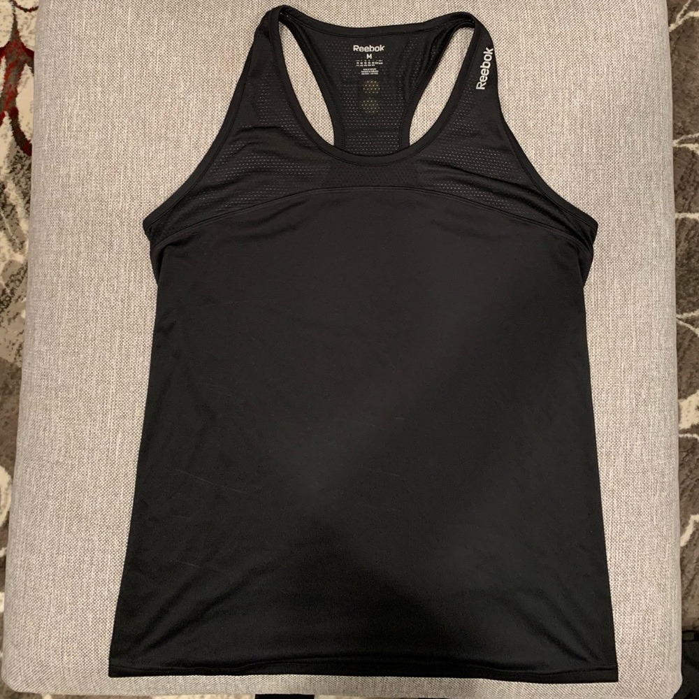 EUC Reebok Black Mesh Tank Med